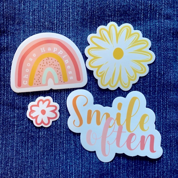 Pink & Yellow Sticker Set 🌸💖 - Picture 1 of 4